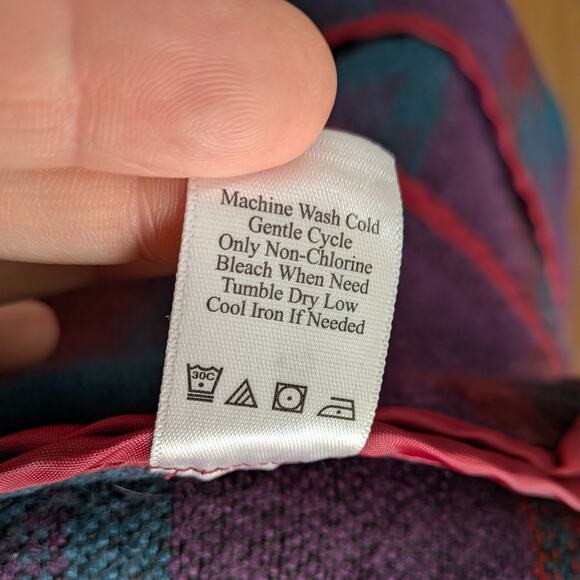 Vintage Southwestern Jacket Blazer 1X Green Purple Mutli West Geometric Concho - Picture 13 of 15